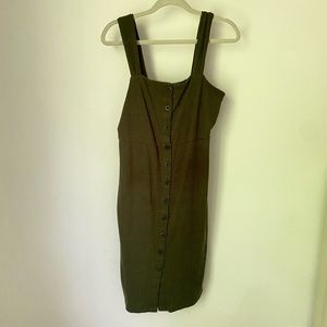 Olive green madewell knee length dress